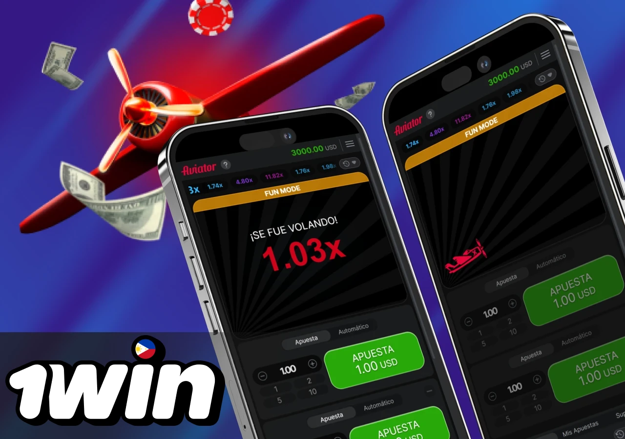 The popular crash game Aviator on the casino platform