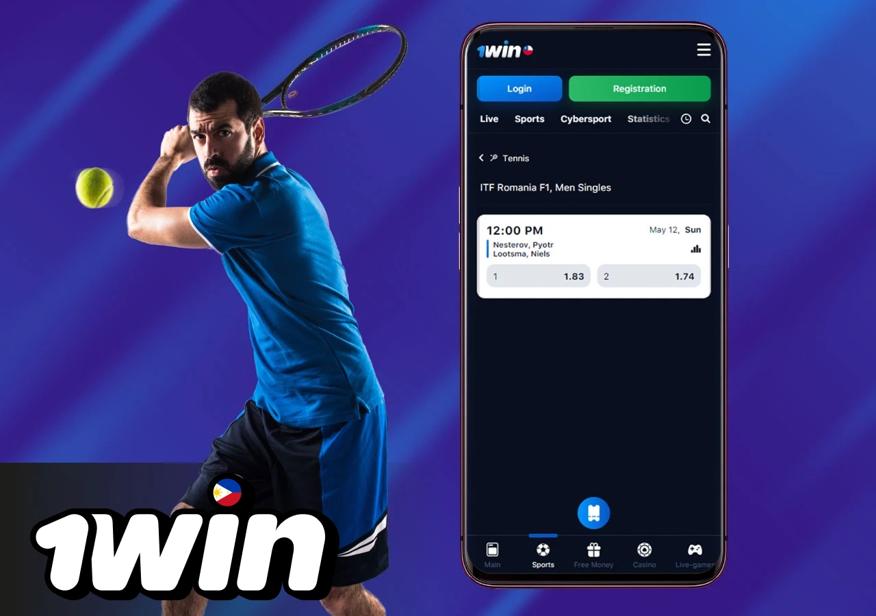 Tennis betting on the bookmaker's platform