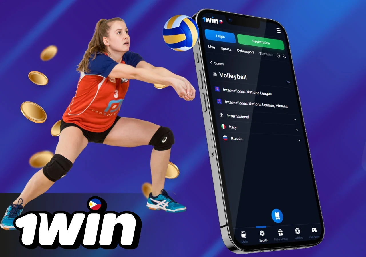 Available volleyball events on the 1Win platform