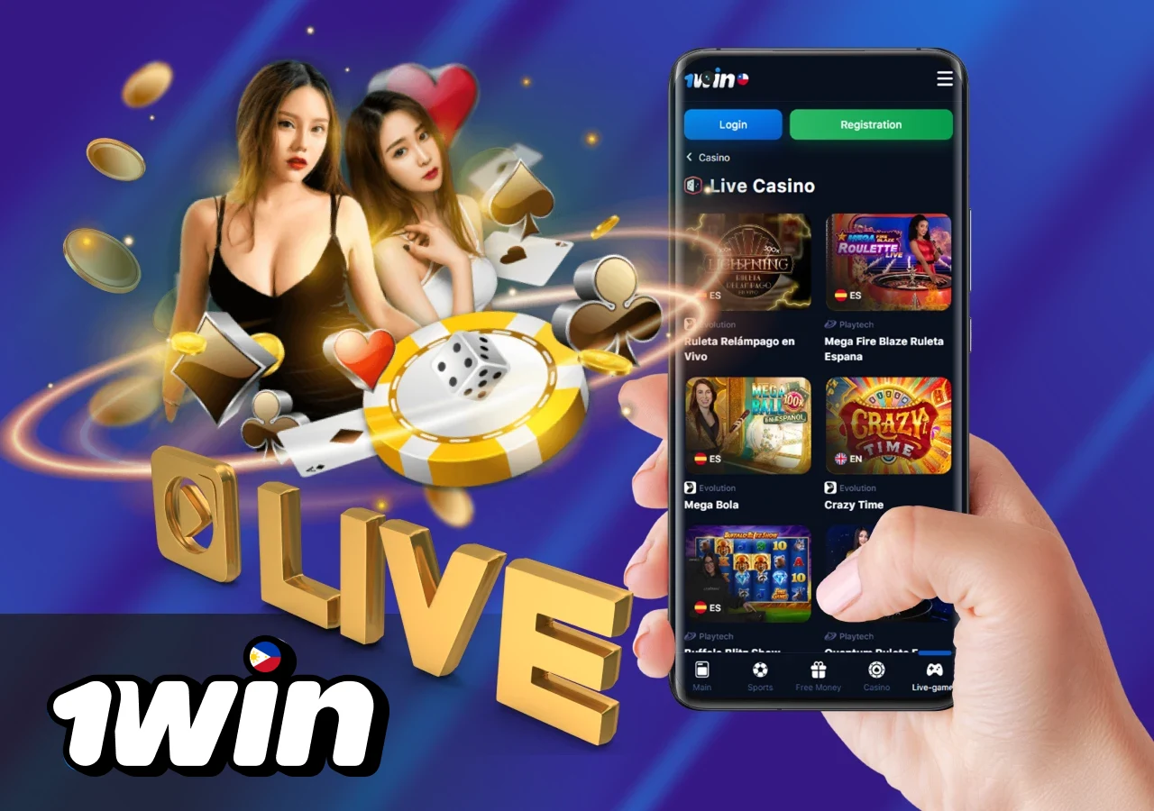 Variety of games in the live casino section